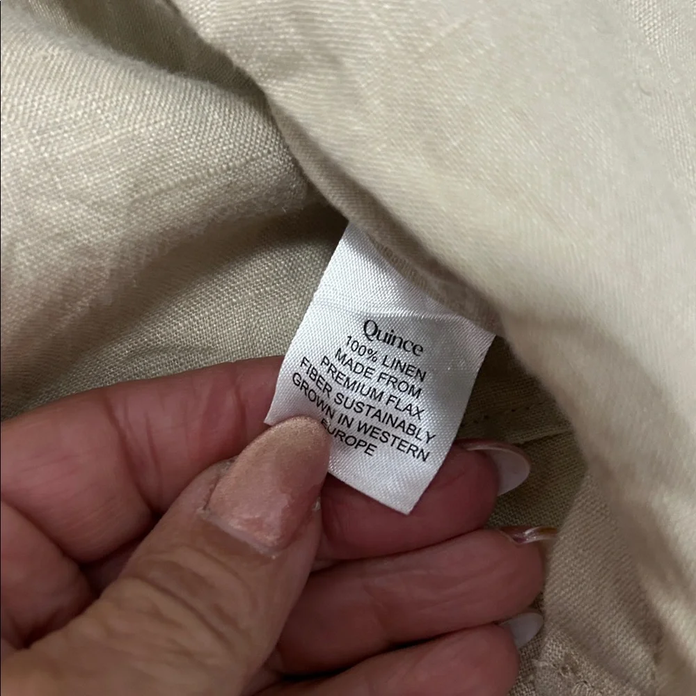 Quince Tan Linen Button Down Shirt - Picture 9 of 9